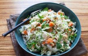 Салат из пекинской капусты с сыром и грецкими орехами