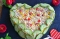 Макаронный валентинковый салат в форме сердца